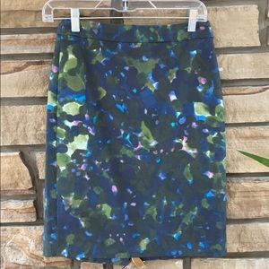 J Crew Colorful Pencil Skirt